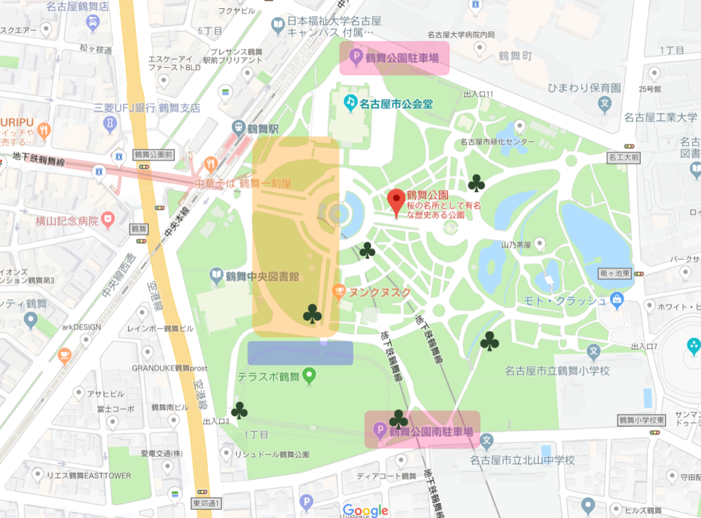 鶴舞公園お花見マップ